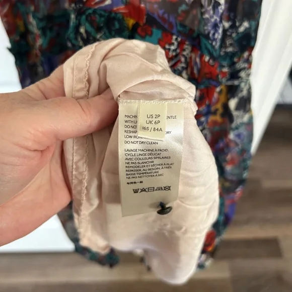 Maeve Annabella Floral Boho Maxi Dress Anthropology Size 2P - Picture 7 of 10